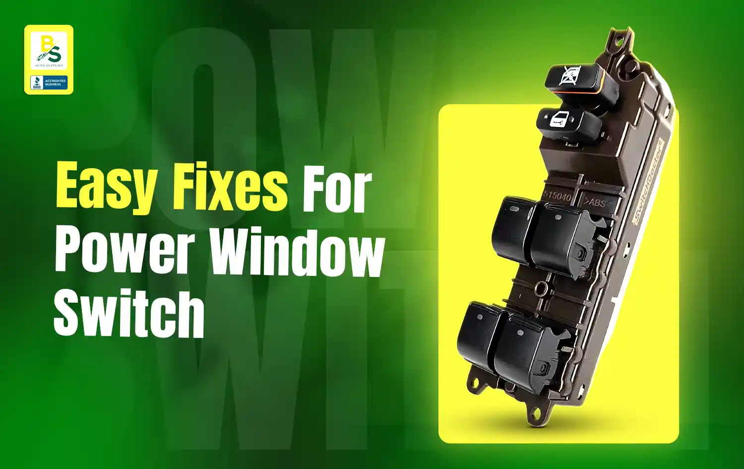 Quick Fixes for Toyota Lexus Window Master Switch Malfunctions