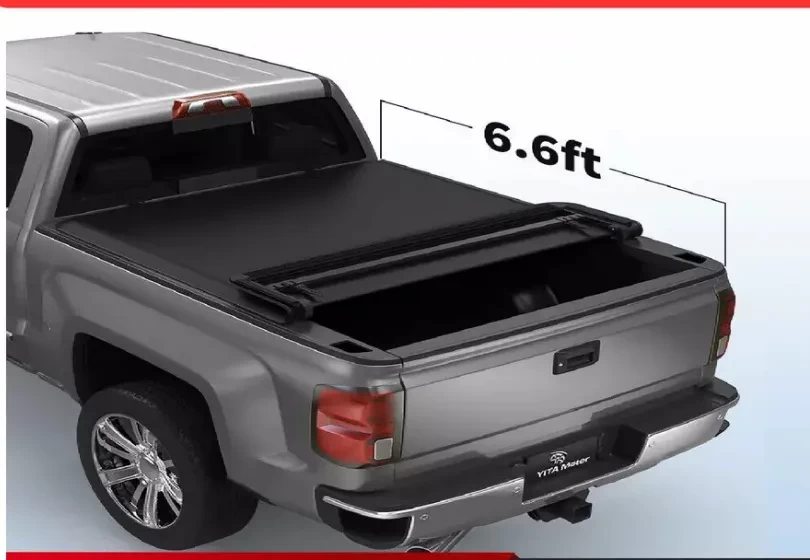 6.6 ft Bed Tonneau Cover Soft Quad-Fold