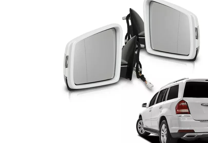 Fit For Mercedes Benz M GL class ML63 ML350 2005-2011 White Side Door Mirror 2Pc