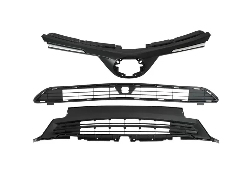 Front Upper & Lower Grille with Towing Covers Combo Set for Toyota RAV4