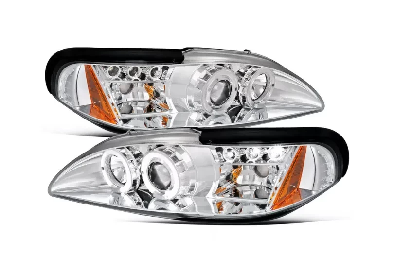 LED Halo Projector Headlights Left + Right for 1994-1998 Ford Mustang – OEM Replacement